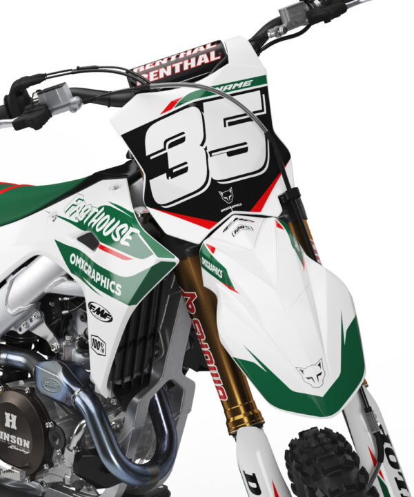 Kit déco motocross Kawasaki - Dagger - Blanc 2