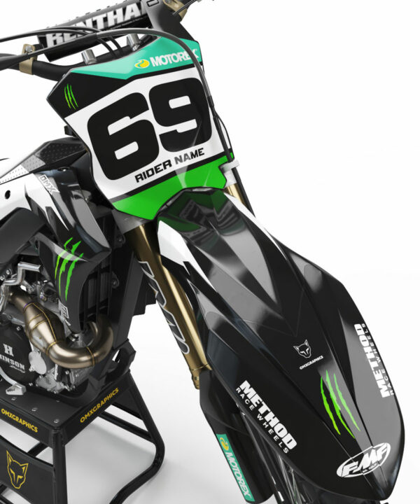 Kit déco motocross Kawasaki - Energy - Noir 2