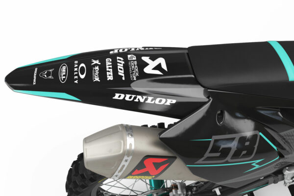 Kit déco motocross Kawasaki - Enigma - Gris 3