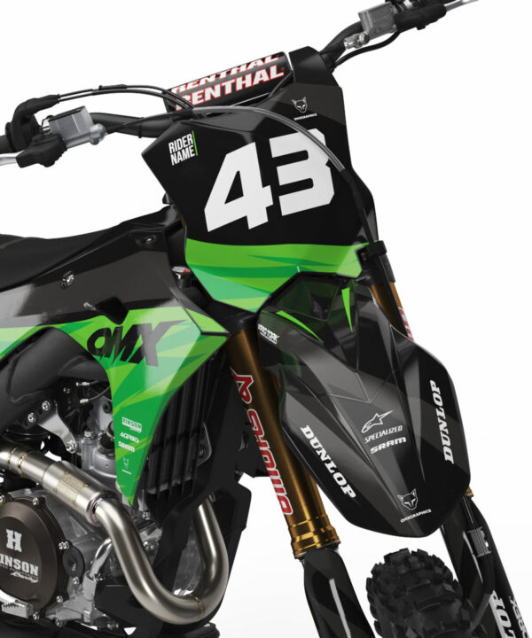 Kit déco motocross Kawasaki - Frost - Vert 2