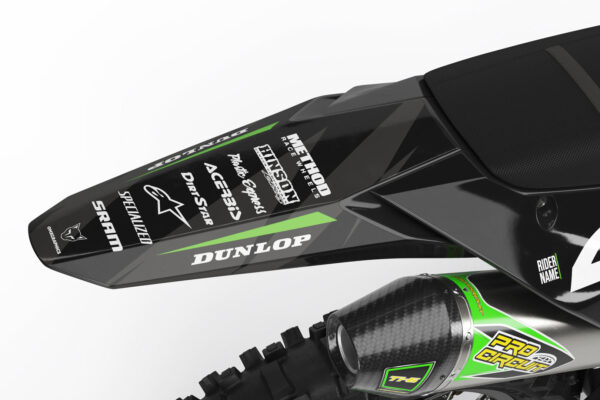 Kit déco motocross Kawasaki - Frost - Vert 3