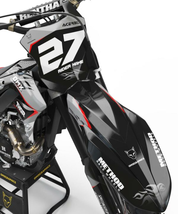 Kit déco motocross Kawasaki - Fury - Gris 2