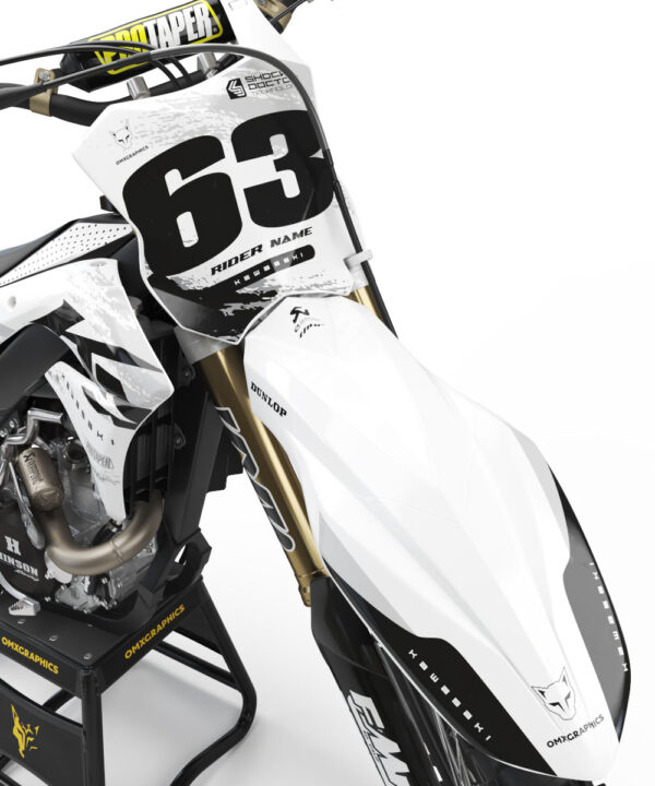 Kit déco motocross Kawasaki - Hangout - Blanc 2