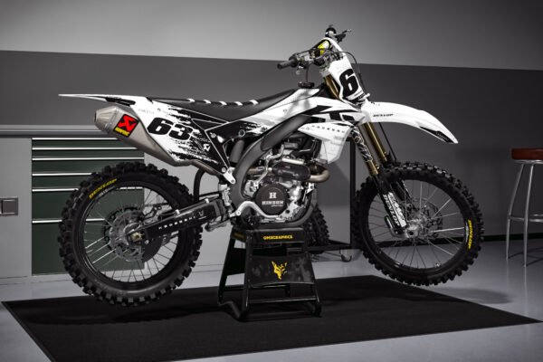 Kit déco motocross Kawasaki - Hangout - Blanc Promo