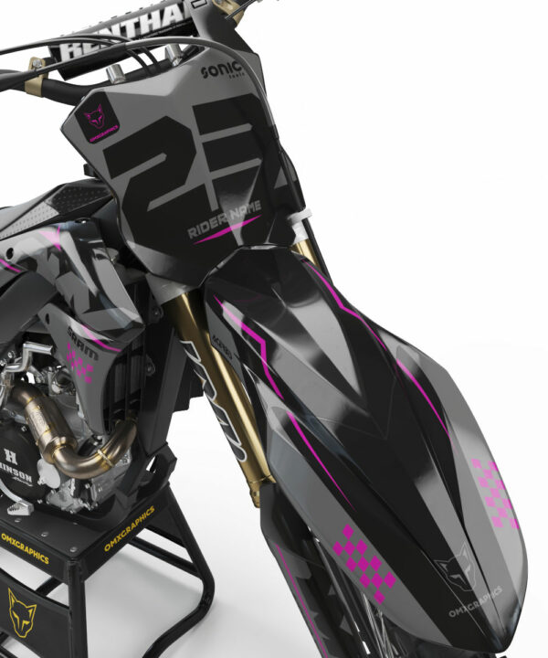 Kit déco motocross Kawasaki - Holeshot - Gris 3