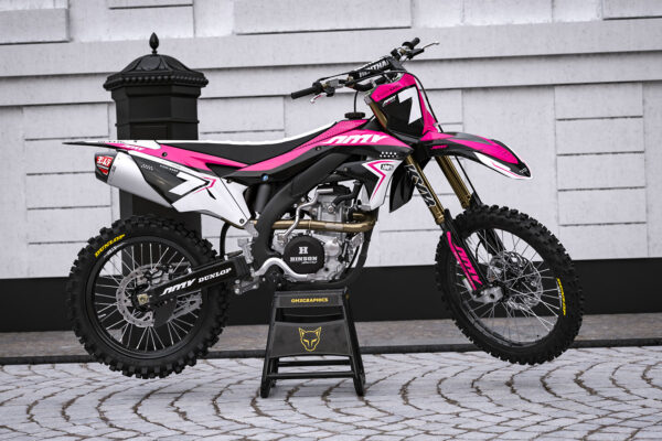 Kit déco motocross Kawasaki - Katana - Rose Promo