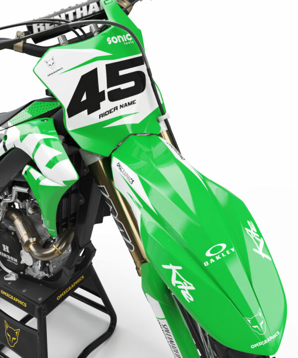 Kit déco motocross Kawasaki - Local - Vert 2