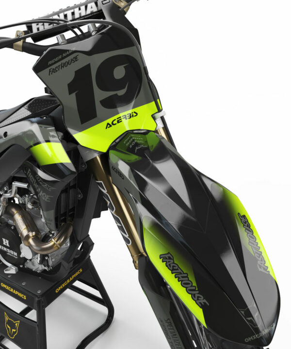 Kit déco motocross Kawasaki - Phantom - Noir 2