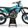 Kit déco motocross Kawasaki - Pixel - Bleu