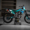 Kit déco motocross Kawasaki - Pixel - Bleu Promo
