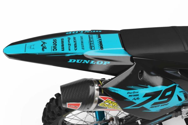 Kit déco motocross Kawasaki - Punch - Bleu 3