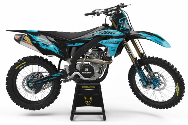 Kit déco motocross Kawasaki - Punch - Bleu