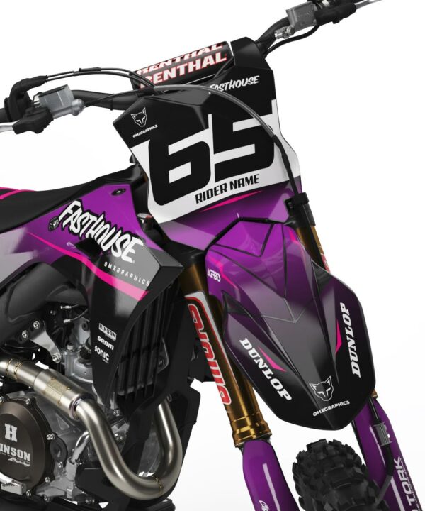 Kit déco motocross Kawasaki - Reckless - Violet 2