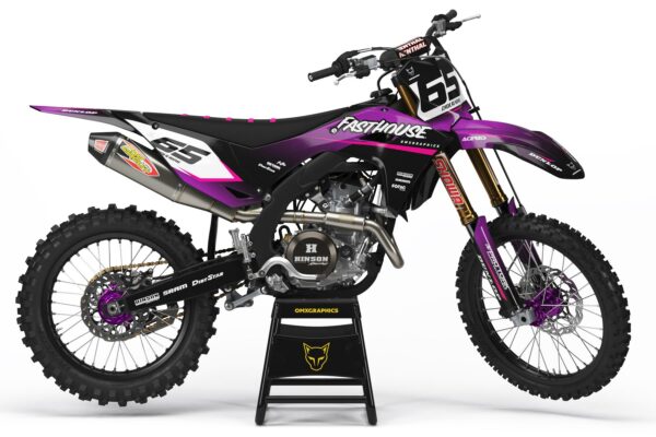 Kit déco motocross Kawasaki - Reckless - Violet