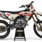 Kit déco motocross Kawasaki - Redline - Retro Beige