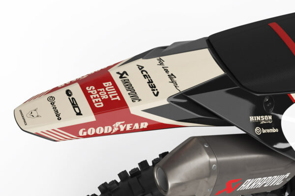 Kit déco motocross Kawasaki - Redline - Retro Beige 3