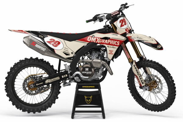 Kit déco motocross Kawasaki - Redline - Retro Beige