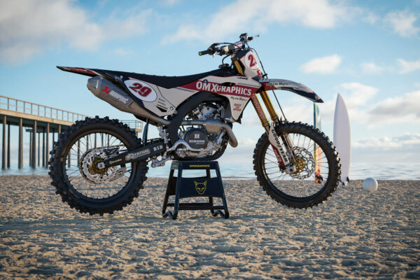 Kit déco motocross Kawasaki - Redline - Retro Beige Promo