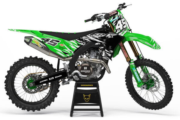 Kit déco motocross Kawasaki - Ripcore - Vert
