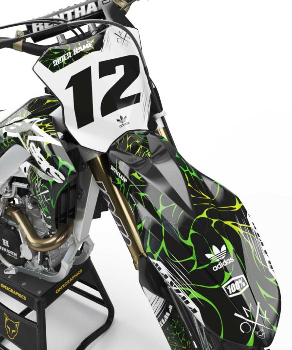 Kit déco motocross Kawasaki - Rival - Vert 2