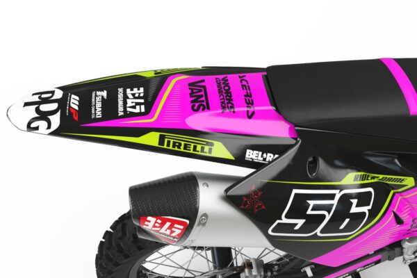 Kit déco motocross Kawasaki - Sleek - Rose 3