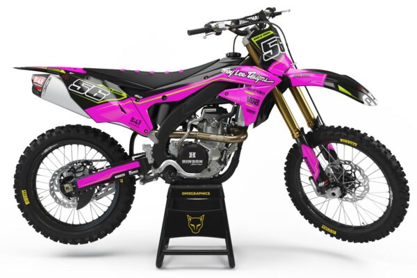 Kit déco motocross Kawasaki - Sleek - Rose