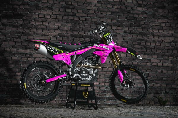 Kit déco motocross Kawasaki - Sleek - Rose Promo