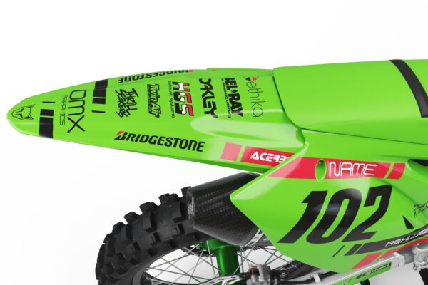 Kit déco motocross Kawasaki - Split - Vert 3