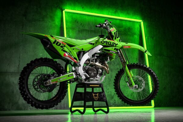 Kit déco motocross Kawasaki - Split - Vert Promo