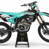 Kit déco motocross Kawasaki - Stealth - Bleu