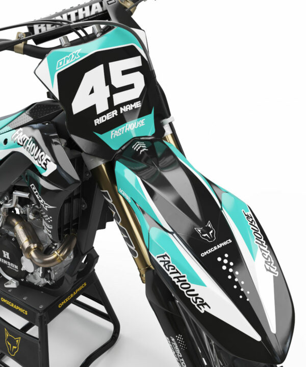 Kit déco motocross Kawasaki - Stealth - Bleu 2