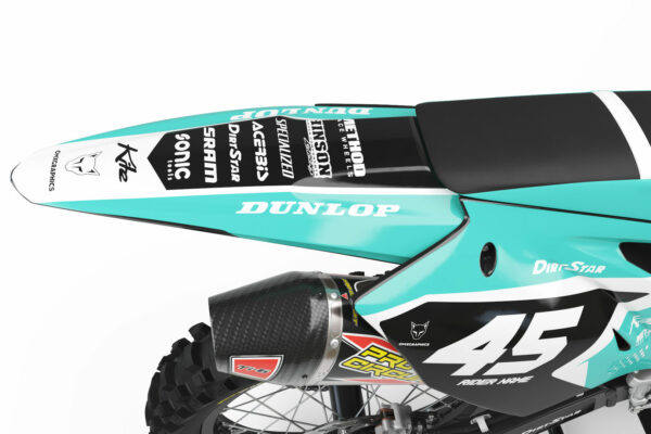 Kit déco motocross Kawasaki - Stealth - Bleu 3