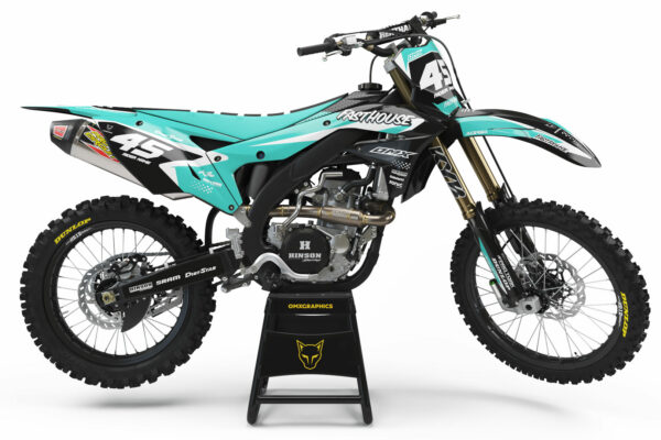 Kit déco motocross Kawasaki - Stealth - Bleu