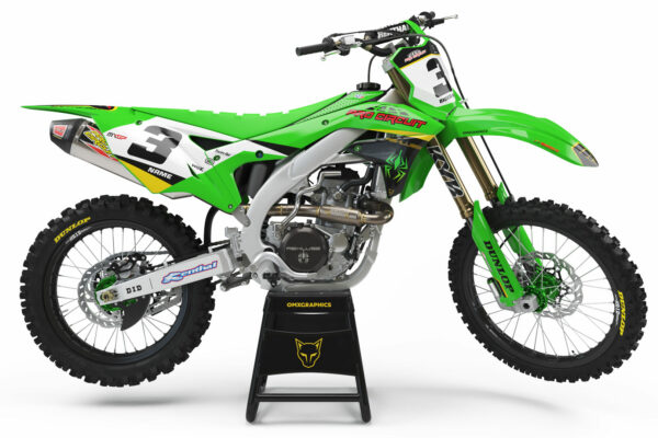 Kit déco motocross Kawasaki - Stock