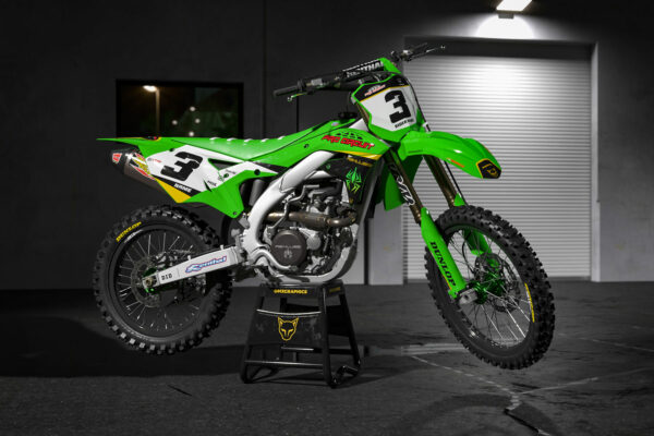 Kit déco motocross Kawasaki - Stock Promo