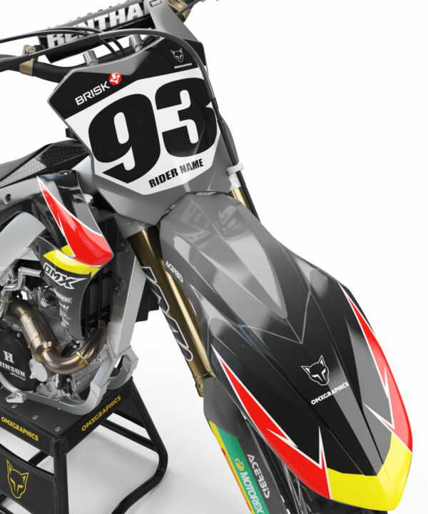 Kit déco motocross Kawasaki - Team - Gris 2