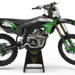 Kit déco motocross Kawasaki - Throttle - Vert