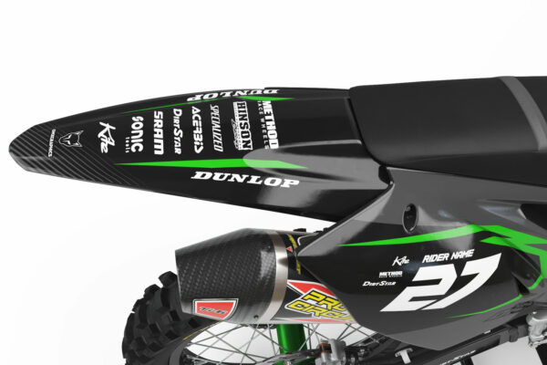 Kit déco motocross Kawasaki - Throttle - Vert 3