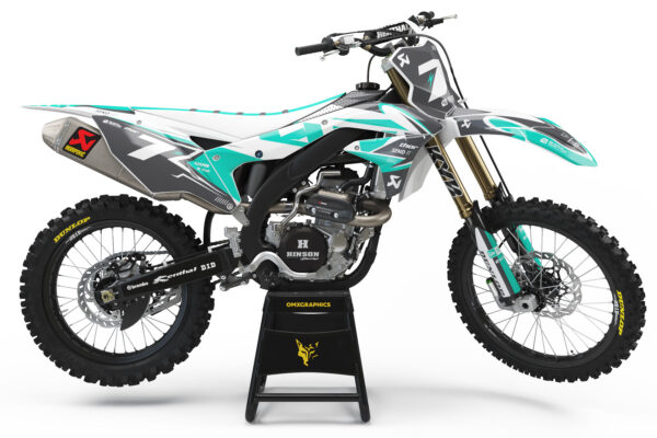 Kit déco motocross Kawasaki - Thunder - Gris