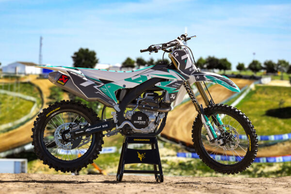 Kit déco motocross Kawasaki - Thunder - Gris Promo