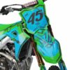 Kit déco motocross Kawasaki - Toon - Bleu 2