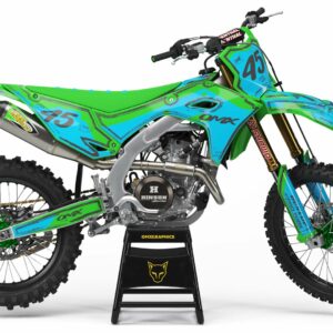 Kit déco motocross Kawasaki - Toon - Bleu