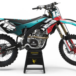 Kit déco motocross Kawasaki - Torn - Teal