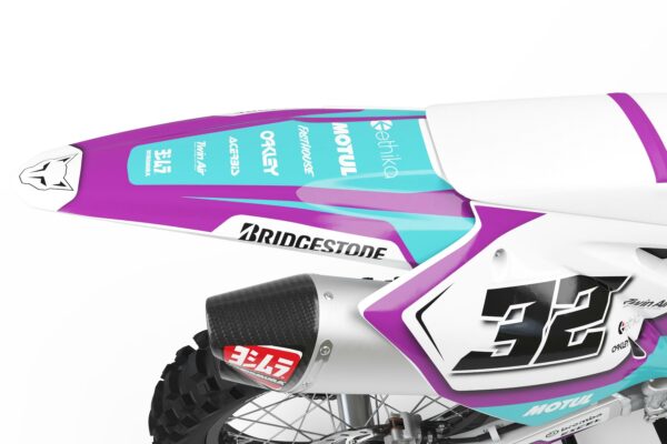 Kit déco motocross Kawasaki - Trace - Violet 3