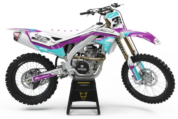 Kit déco motocross Kawasaki - Trace - Violet