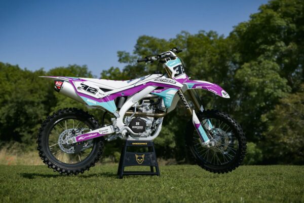 Kit déco motocross Kawasaki - Trace - Violet Promo