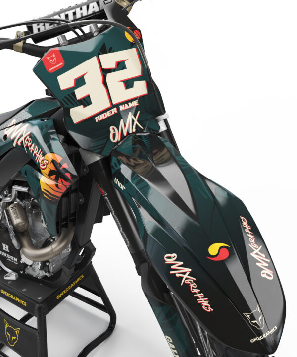Kit déco motocross Kawasaki - Tropical 2