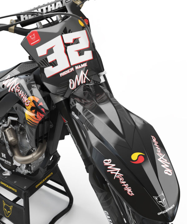 Kit déco motocross Kawasaki - Tropical - Gris 2