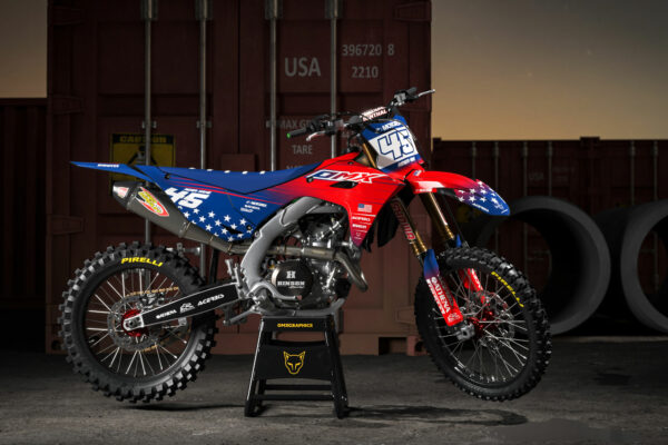 Kit déco motocross Kawasaki - USA Promo