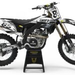 Kit déco motocross Kawasaki - Voltage Blanc Noir